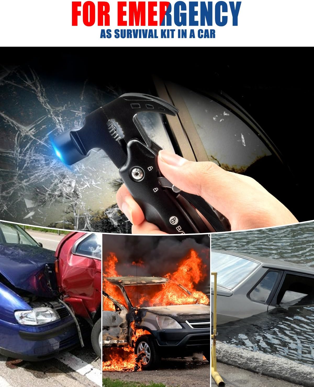 BIBURY Cadeau Homme, 12 en 1 Outil Multifonction, Cadeau Fete des Peres, Camping Gadget Insolite Utile, Cadeau Anniversaire Papa, Cadeau Papa, Idee Cadeau Papa Original, Cadeau Saint Valentin